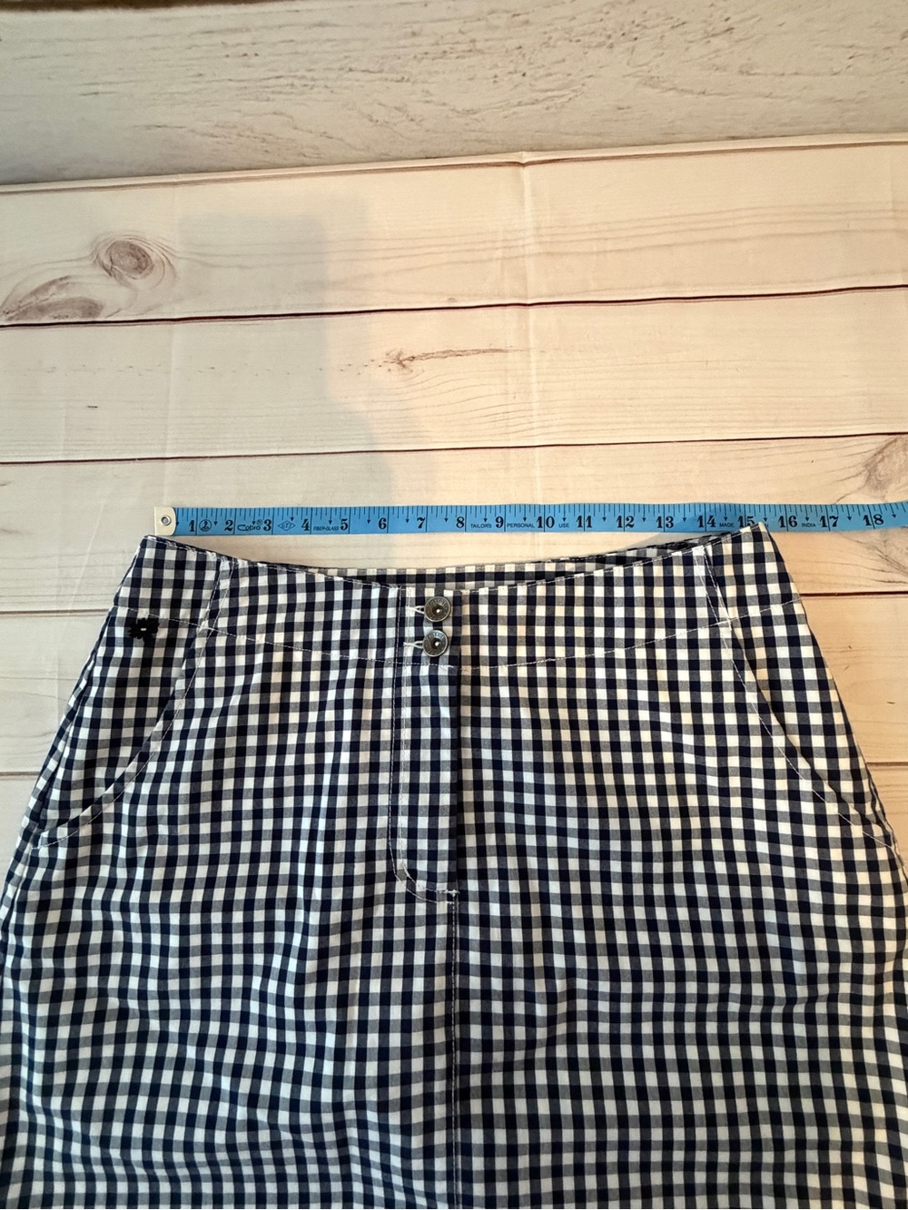 Kartel Navy & White Gingham Skort Size Medium| Perfect for Vacation| Casual - Picture 7 of 11